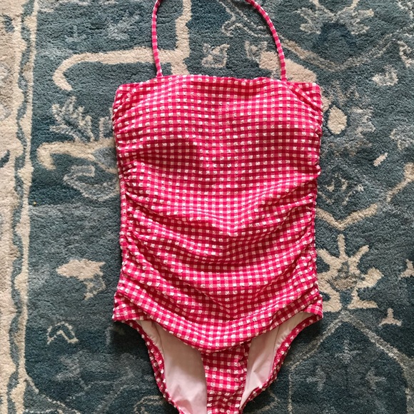 J. Crew Other - SOLD J Crew Pink Gingham Bathing Suit One Piece 8